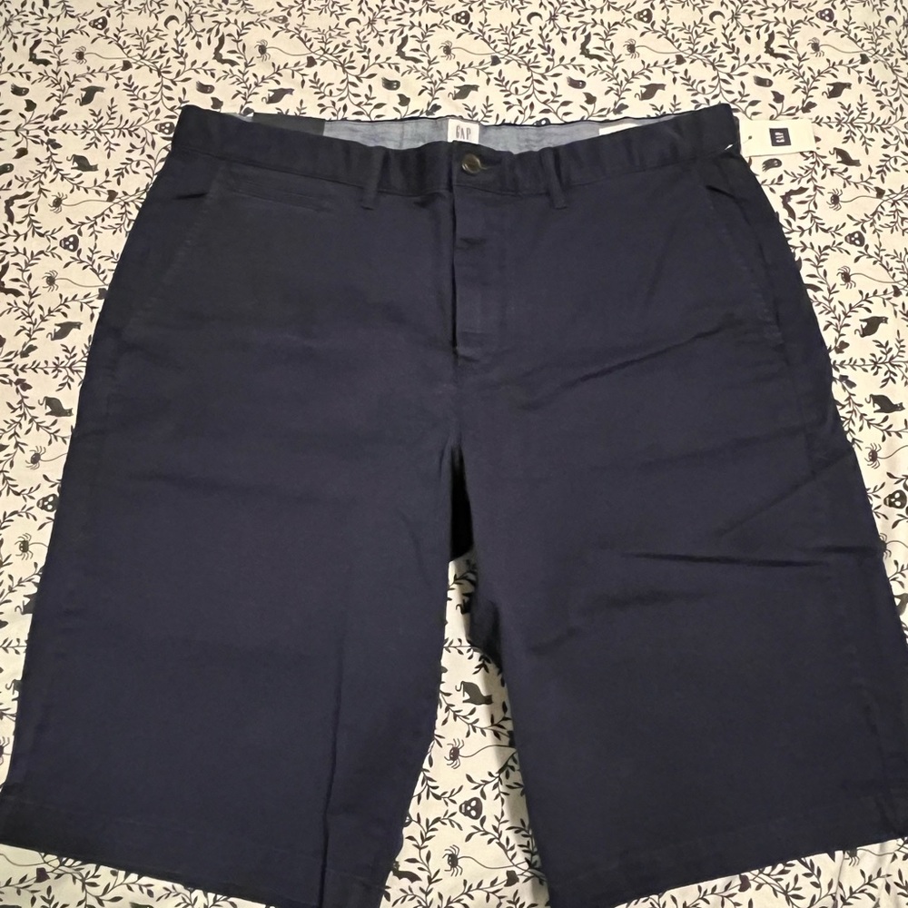 GAP Men's Dark Blue Flat Front Shorts